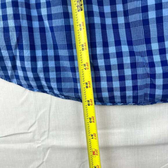 Brooks Brothers Men's XL Regent Fit Blue Plaid Button Down Long Sleeve Shirt - Picture 9 of 10